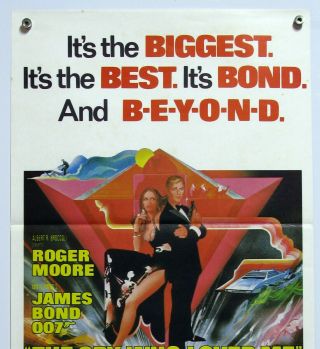 THE SPY WHO LOVED ME Roger Moore Barbara Bach 007 JAMES BOND Aus Daybill 1977 2