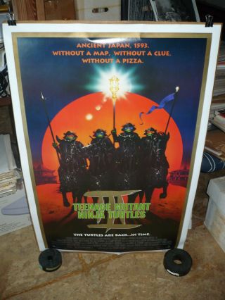 Teenage Mutant Ninja Turtles Iii,  Nm Orig Rolled Ds 1 - Sht / Movie Poster 27x41