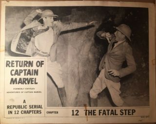 " Return Of Captain Marvel " Chapter 12 Lobby Card - 1953 Release - Black & White