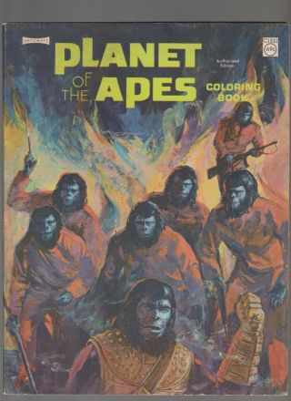 1974 Planet Of The Apes Coloring Book C1531 Sallfield Fn 6.  0 Uncolored