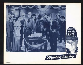 Fighting Cowboy 4 Lobby Cards (vf) 1950s William Boyd Movie Poster Art 1091