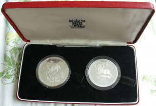 Mongolia 1976 Silver Proof 50 Tugrik & 25 Tugrik 2 Coin Set