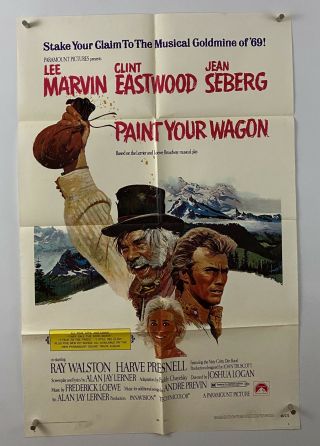 Paint Your Wagon Movie Poster (fine) One Sheet 1969 Clint Eastwood 5536