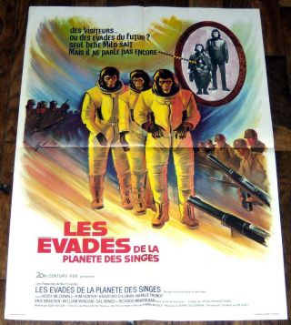 Escape From The Planet Of The Apes Fantasy 1970s Sci - Fi Medium French Poster