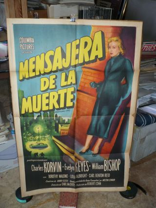 The Frightened City,  Orig Spanish Poster (charles Korvin,  Evelyn Keyes) - 1950