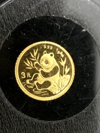 Panda - World Coin China 1991 3 Yuan 1 Gram 999 Gold Panda