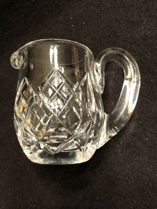Waterford Demitasse Creamer Small Crystal Pitcher Signed @ 3 " Tall Euc