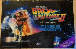 Back To The Future Ii Vinyl Vhs Promo Poster Window Cling 24 X 35