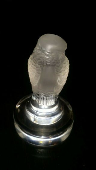 Stunning Lalique France Frosted Crystal Raspace Bird Of Prey Hawk Figurine Vgc