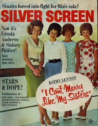 Lennon Sisters Ursula Andress Annette Funicello Paul Newman Silver Screen Nov 66