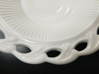 Fostoria Flared Bowl,  White Milkglass,  Wistar Pattern,  10 - 1/2 