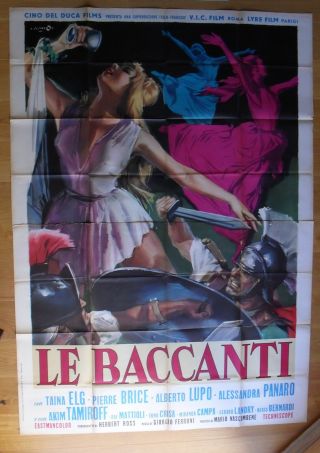 Bacchantes Taina Elg Italian Movie Poster 2 Pannel 