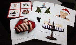 Jean - Claude Van Johnson Promo Promotional Set Of Holiday Cards