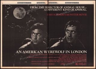 An American Werewolf In London_orig.  1981 Trade Ad Promo / Poster_john Landis