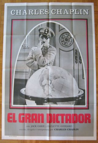 Movie Poster The Great Dictator / El Gran Dictador Charlie Chaplin