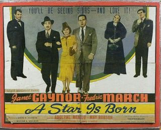 " A Star Is Born " 1937 Promotional Hand Painted 22x28 Janet Gaynor Fredric March