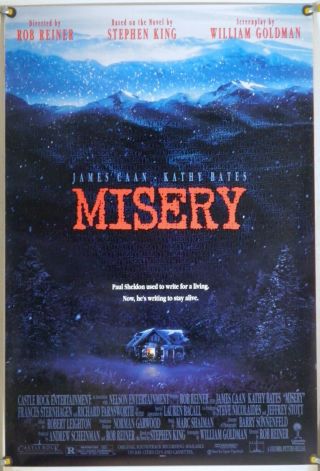Misery Rolled Orig 1sh Movie Poster Stephen King Kathy Bates James Caan (1990)