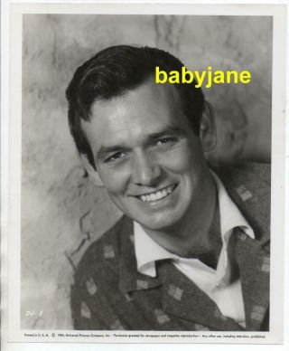 David Janssen 8x10 Photo Handsome Portrait 1954 Universal Pictures