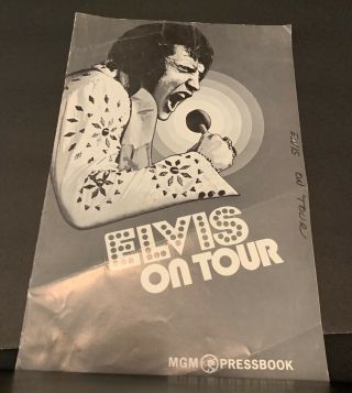 Elvis Presley On Tour Mgm Movie Pressbook 1970 Uncut