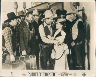 Sheriff Of Tombstone British Lobby Card Roy Rogers Elyse Knox 1941 Rare
