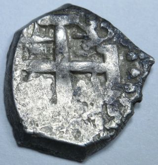 1762 Potosi Spanish Silver 1/2 Reales Piece Of 8 Real Colonial Cob Treasure Coin