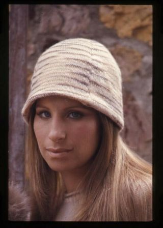 Barbra Streisand In Hat Vintage Glamour Pose 1970 