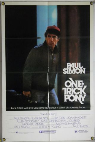 One - Trick Pony Ff Orig 1sh Movie Poster Paul Simon Rip Torn Lou Reed (1980)