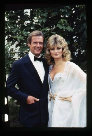A View To A Kill Roger Moore James Bond Girl Photographer Stamped Transparency