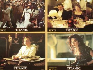 Titanic - 11x14 Us Lobby Cards Set Of 10 - Leonardo Dicaprio,  Kate Winslet