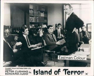 Island Of Terror Peter Cushing British Horror Lobby Card Rare Class Room