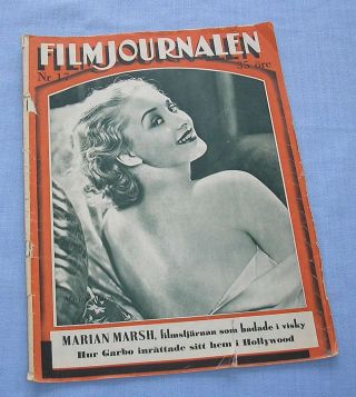 Filmjournalen 17/1932 Cover Marian Marsh In.  Anny Ondra,  Dolly Haas Kent Douglass