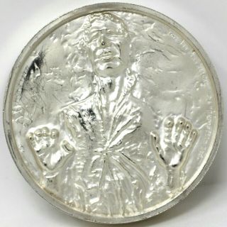 2017 Niue 2 Oz Star Wars Han Solo High Relief Impaired Proof Silver Coin A9943
