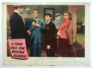 BOSTON BLACKIE Chester Morris 2 Lobby Cards After Midnight 1943 A Close Call 194 3