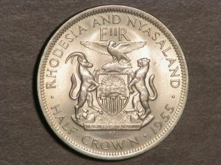 Rhodesia & Nyasaland 1955 1/2 Crown Bu