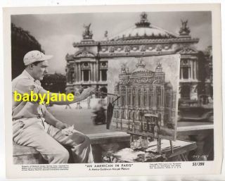 Gene Kelly Orig 8x10 Photo Painting Paris Opera House 1951 An American In Paris