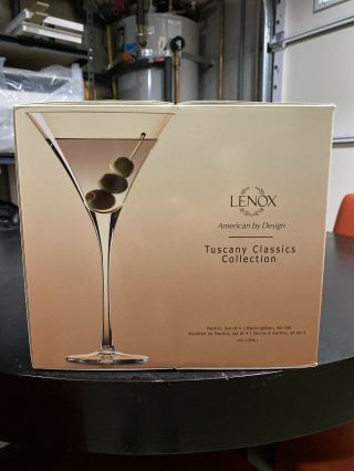 Lenox Tuscany Classics 4 - Piece Martini Glass Set,  3.  35 Lb,  Clear