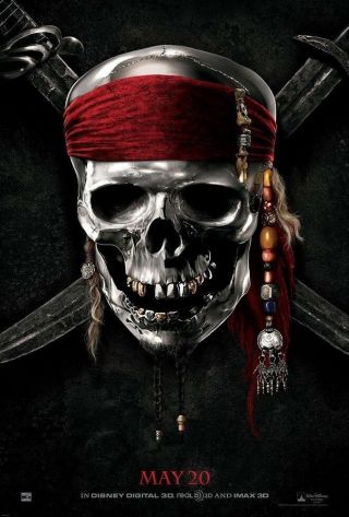 Pirates Of The Caribbean On Stranger Tides Movie Poster Ds May 20 27x40