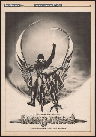 RIDING HIGH_/_HEAVY METAL_Orig.  1979 Trade print AD promo / poster_EDDIE KIDD 3