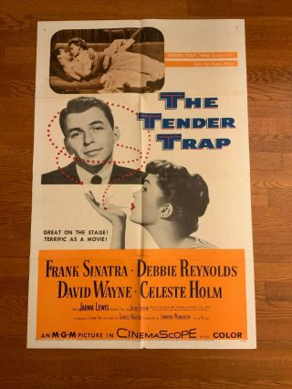 The Tender Trap One Sheet 1955 Frank Sinatra,  Debbie Reynolds