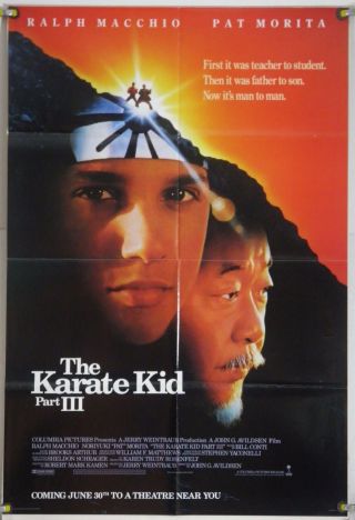 The Karate Kid Part Iii Ff Orig 1sh Movie Poster Ralph Macchio Pat Morita (1989)