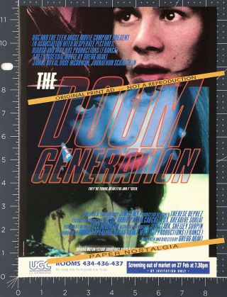 The Doom Generation_orig.  1995 Trade Print Ad Promo_rose Mcgowan_james Duval