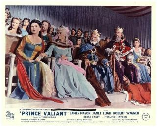 Prince Valiant Lobby Card Janet Leigh Debra Paget Sterling Hayden 1954