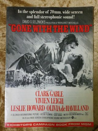 Gone With The Wind Exhibitor’s Campaign Pressbook Mgm Wide Screen Release 1967