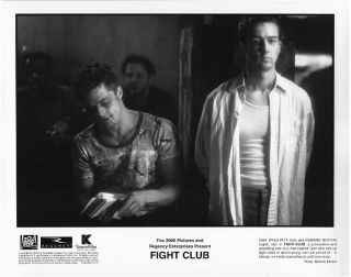 Fight Club Brad Pitt Edward Norton 8x10 Photo 1999 Iconic