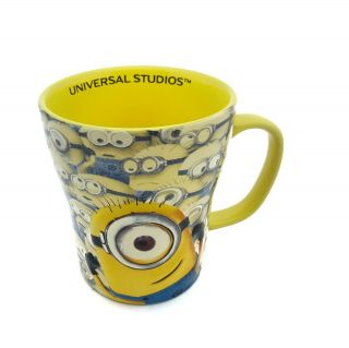 Universal Studios Yellow Despicable Me Minion Mayhem 3d Embossed Coffee Cup Mug
