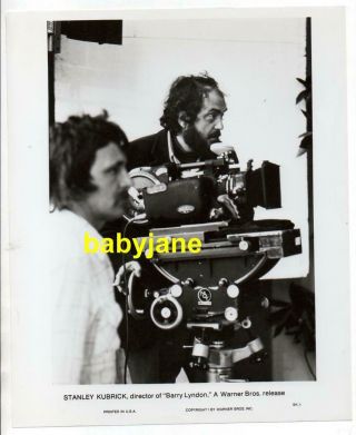 Director Stanley Kubrick 8x10 Photo 1975 Behind Camera On Barry Lyndon