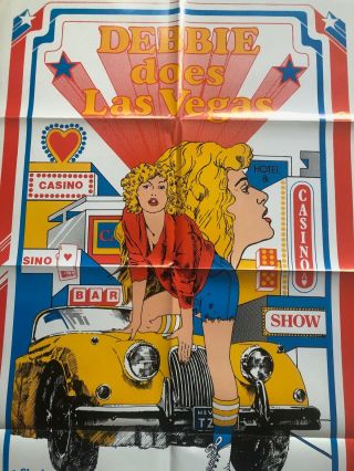 Debbie Does Las Vegas (1981) 1 Sheet Movie Poster 27x41 Rated X Adult