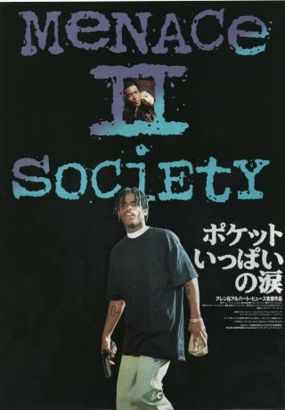 Menace Ii Society 1993 B Allen Albert Hughes Japan Chirashi Movie Flyer B5
