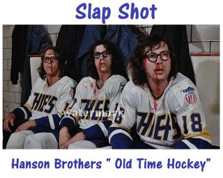 Slap Shot Hanson Brothers The Old Time Hockey 16 " X 20 " Poster Print Photo
