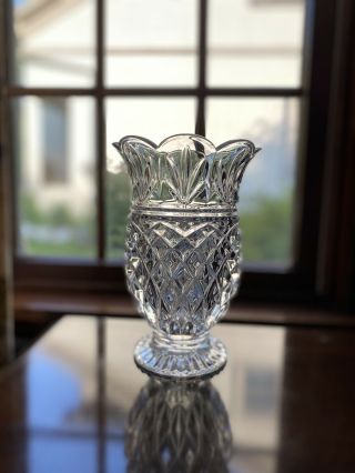 Marquis By Waterford Hurricane 8 " Multi Cut Crystal Candle Holder Or Vase